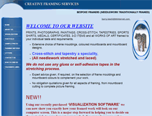 Tablet Screenshot of creative-framing-services.co.uk